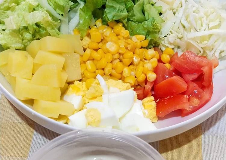 Cara Termudah Membuat Salad Sayur.. Super Enak