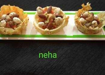 Ready to Serve Masala papad katori chat Delicious Nutritious