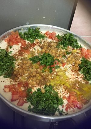 صورة لوصفة طريقة عمل فتة حمص سورية