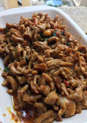Foto resep Tumis usus ayam pedas
