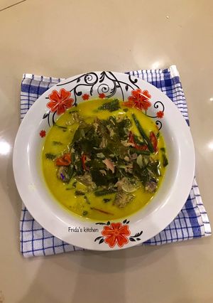 Foto resep Sayur Cakalang asap daun melinjo
