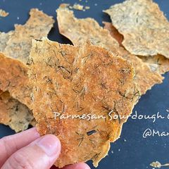 A picture of Parmesan Sourdough Chips.