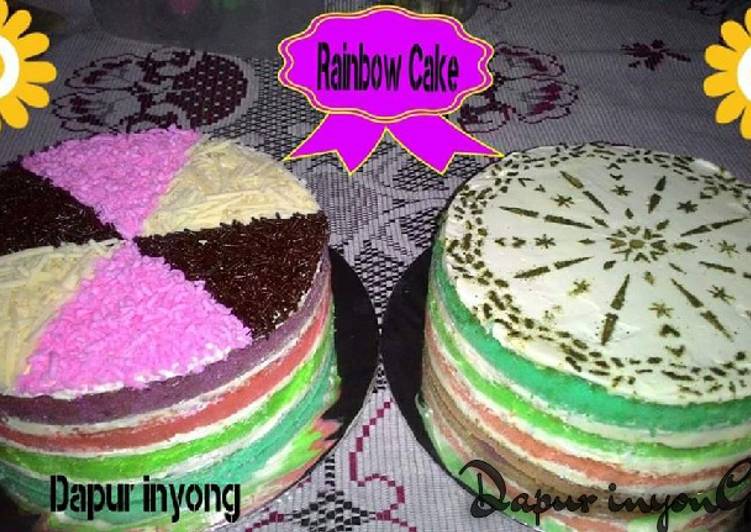 Rainbow cake panggang