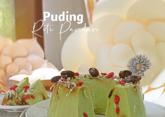 Puding Roti Pandan (agar-agar)