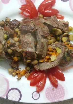 صورة لوصفة طريقة عمل رول اللحمه بالخضار