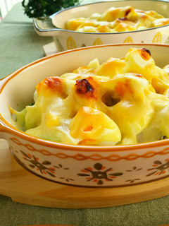 A picture of Cauliflower and Boiled Egg Miso Mayo Cheese Bake.