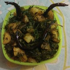 A picture of Methi aloo.