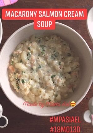 Foto resep Macarony salmon cream soup