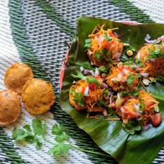 A picture of Carrot poori chat.