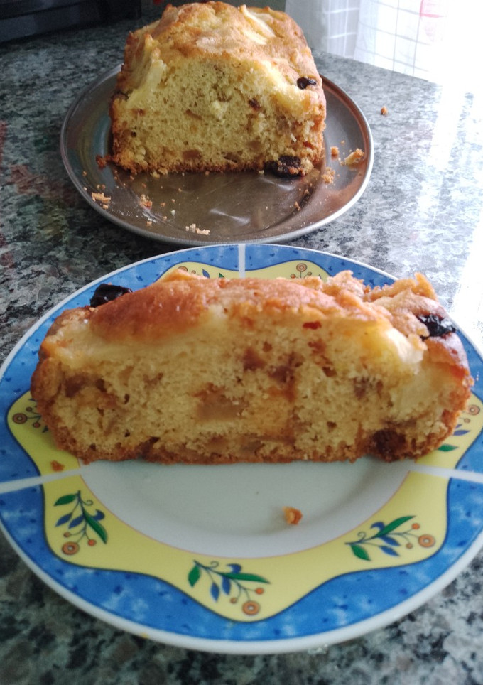 Una foto de Budín de manzana y pasas