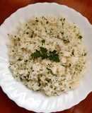Arroz con cilantro y lima