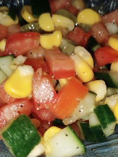 A picture of Three colour corn salad.