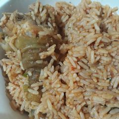 A picture of Jollof rice.