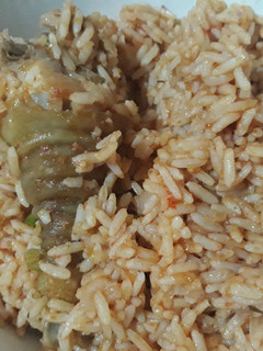 A picture of Jollof rice.