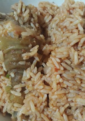 A picture of Jollof rice.