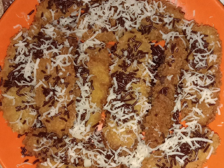 Standar Bagaimana cara bikin Pisang goreng crispy keju dijamin nikmat