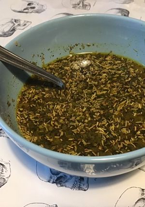 Une photo de Marinade au bouillon de porc,vin et herbes aromatiques (pour légumes)