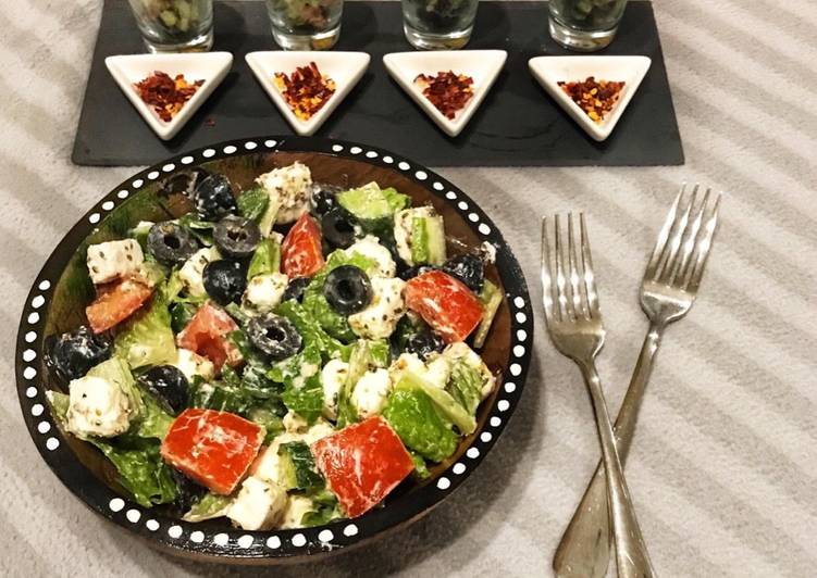 Quick, Easy & healthy Greek salad & Greek cocktail in just 5 min
