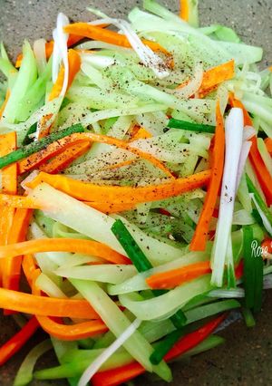 Hình của món Su Su Xào Cà Rốt.