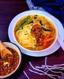 Vegetable Thukpa or Tibetan Noodles Soup