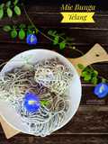 Mie Bunga Telang home made tanpa telur
