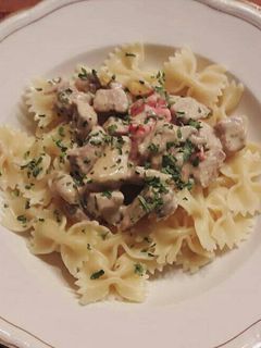 Foto resep Creamy Farfalle & Chicken #PR_Pasta