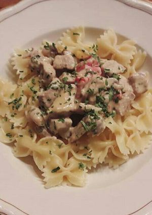 Foto resep Creamy Farfalle & Chicken #PR_Pasta