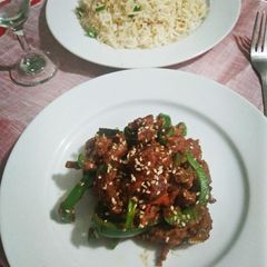 A picture of Dry beef chilli.