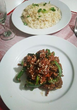 A picture of Dry beef chilli.