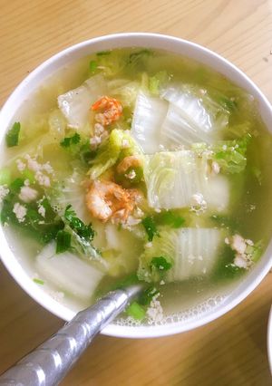 Hình của món Canh cải thảo tôm thịt.