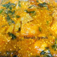 A picture of EGUSI SOUP (CAKING METHOD).