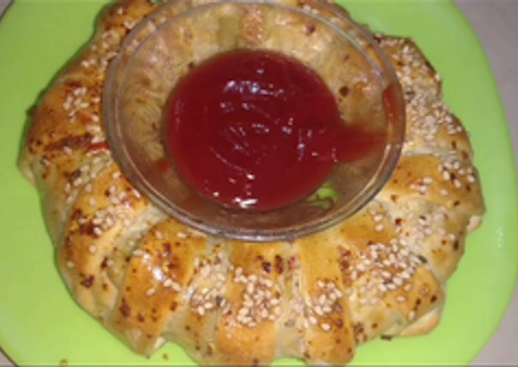 Steps to Prepare Quick Chicken cheese bread
