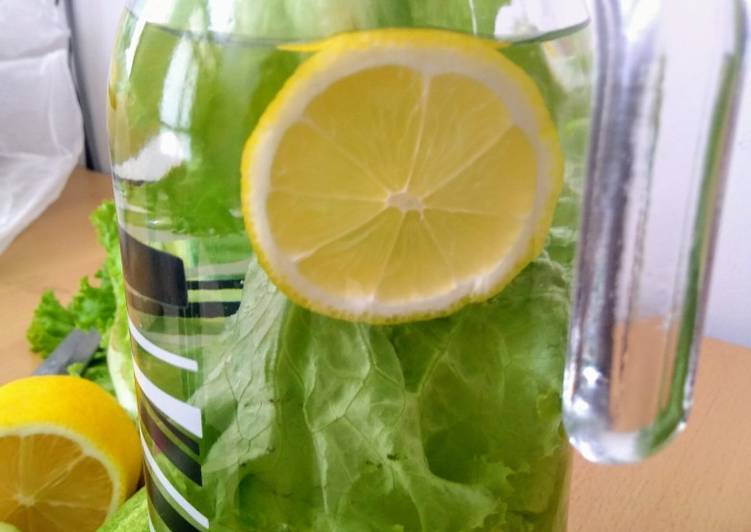 Cara menyajikan Infused Water Selada Lemon &amp; Timun , Menggugah Selera