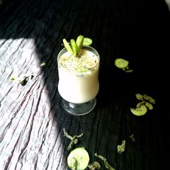 A picture of Cucumber Masala Chaash.