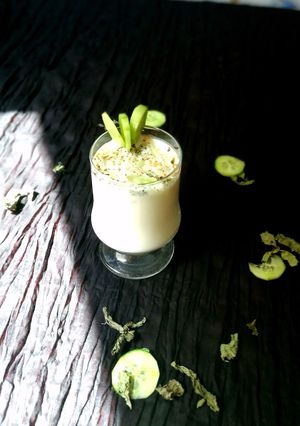 A picture of Cucumber Masala Chaash.