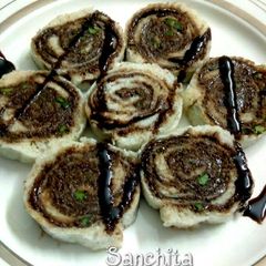 A picture of Chocolate pinwheels sandwiches.