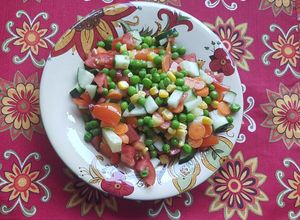 Una foto de Ensalada de arveja tricolor