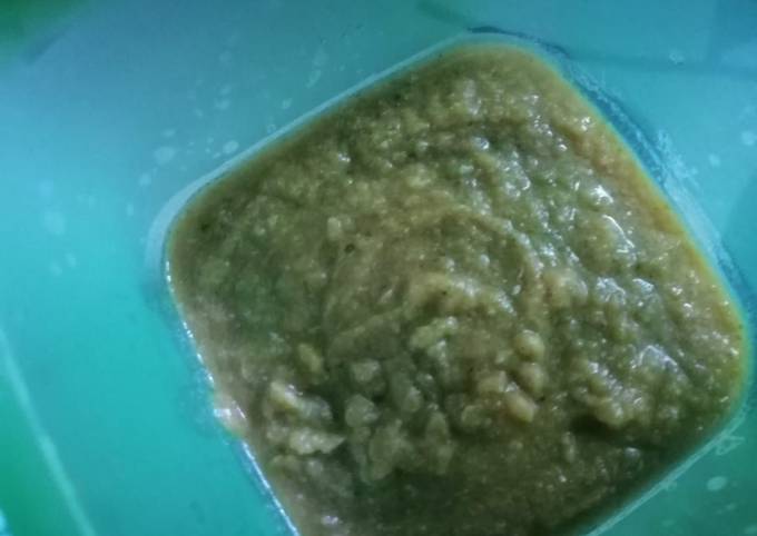 MPASI 6+bln bubur kabocha salmon sayur