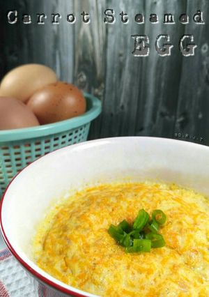 Foto resep Carrot Steamed Egg