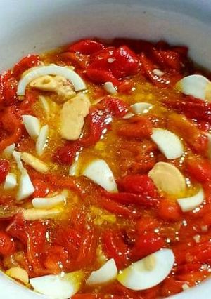 Una foto de Ensalada de pimientos rojos asados
