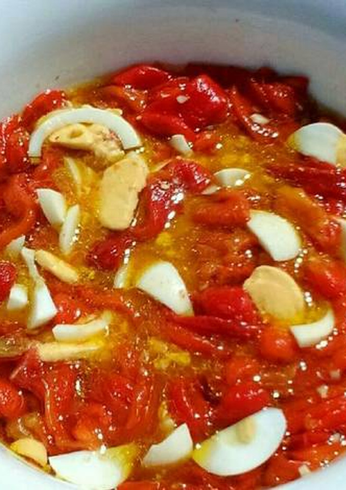 Una foto de Ensalada de pimientos rojos asados