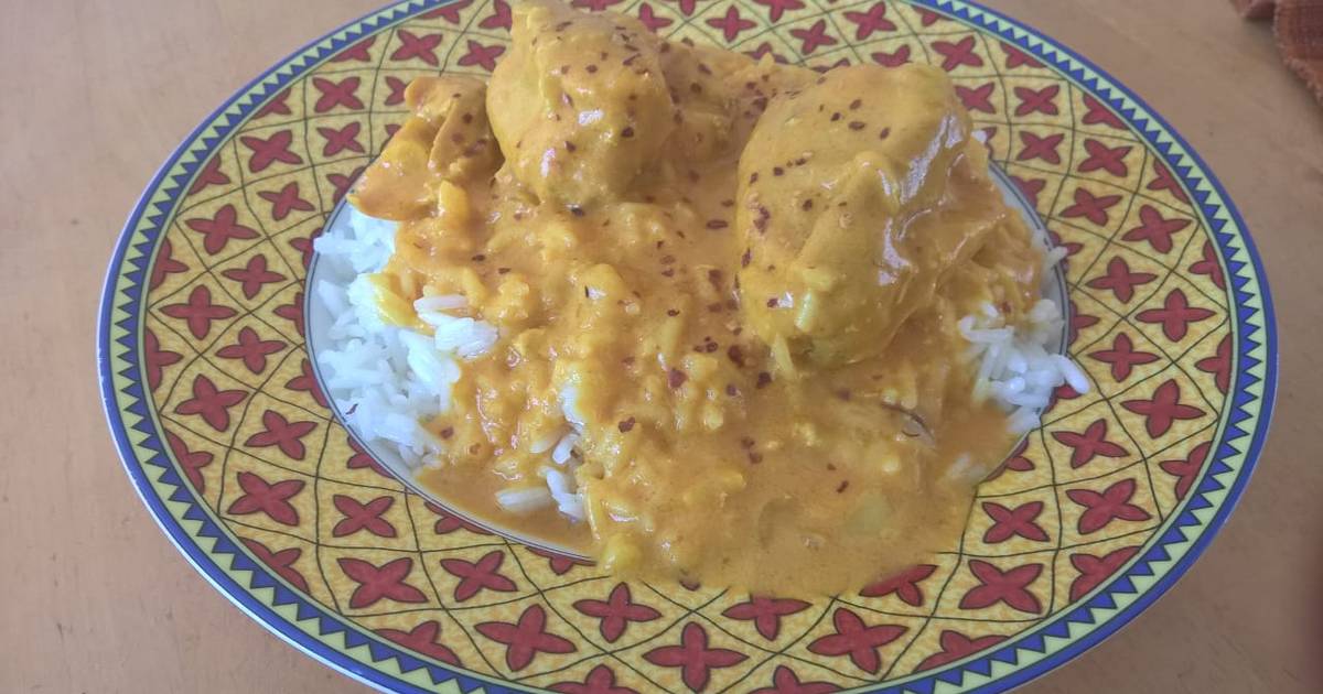 White rice and chicken curry Recipe by Fiona Loraine Cookpad