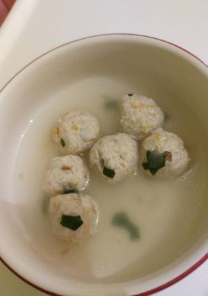Foto resep Sop bola ayam menu lengkap mpasi 8m+