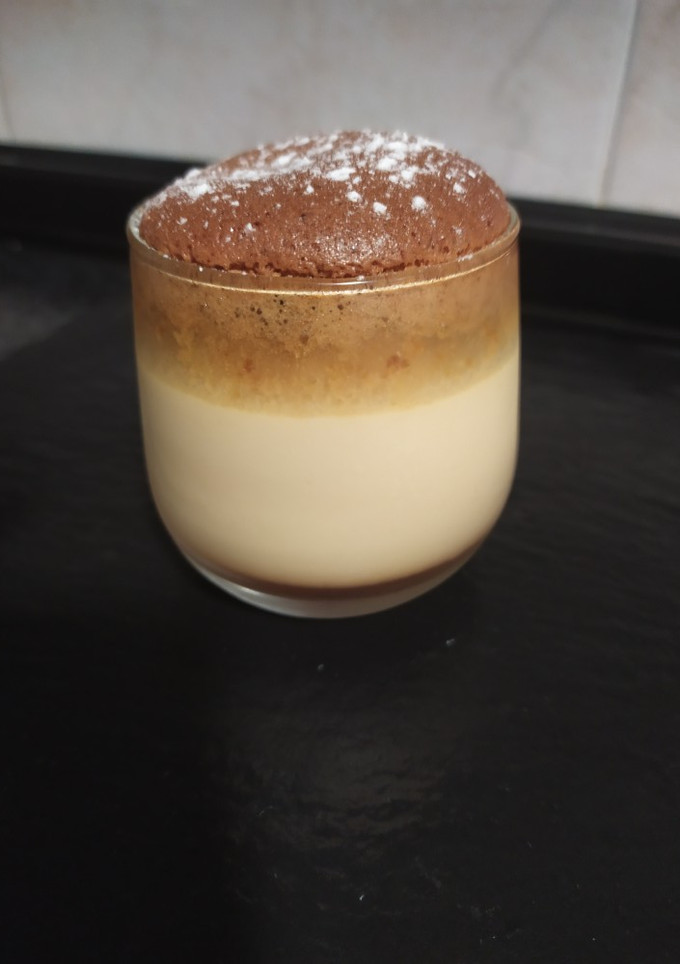 Una foto de Flan Japonés