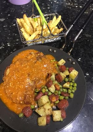 A picture of Tawa chicken steak.