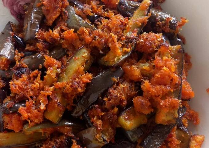 Bagaimana Membuat SAMBAL EBI campur TERONG UNGU Anti Gagal