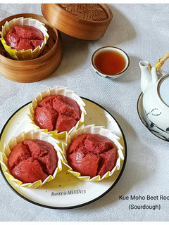 Foto resep Kue Moho Beet Root (Sourdough)