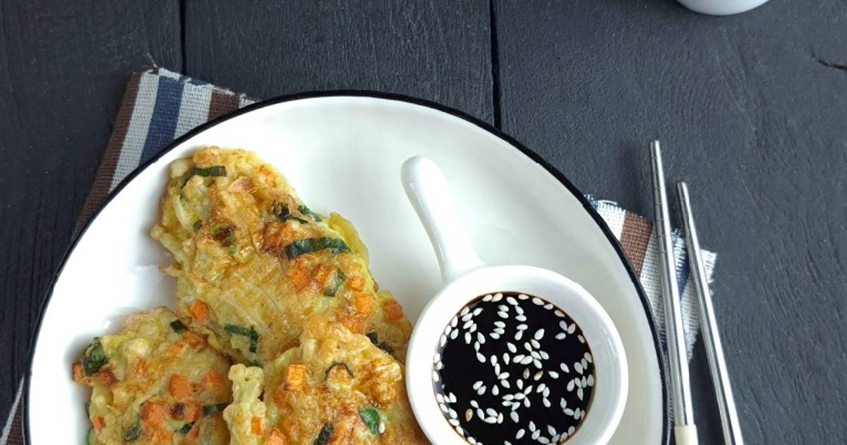 Resep Paengee Beoseot Jeon, 팽이버섯전 (Korean Enoki Mushroom Pancake) oleh