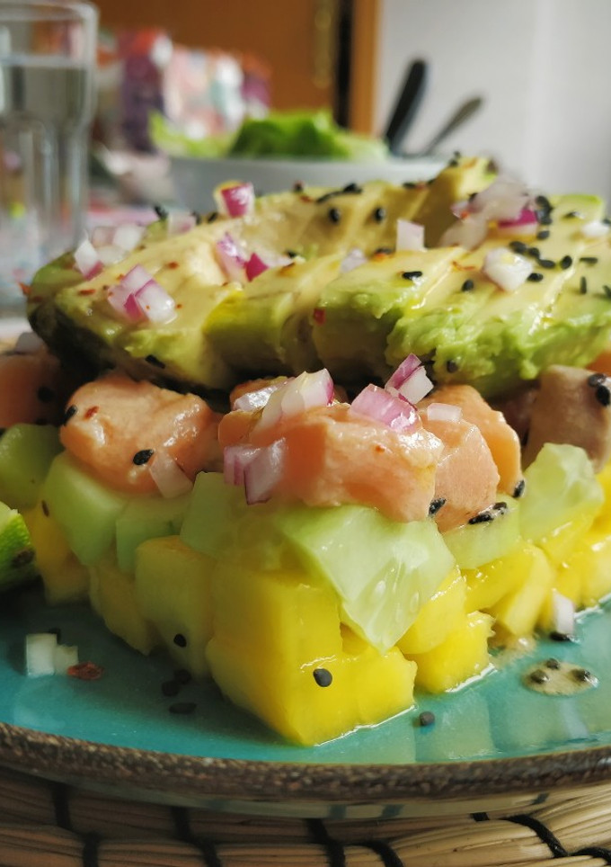 Una foto de Tartar de Salmón