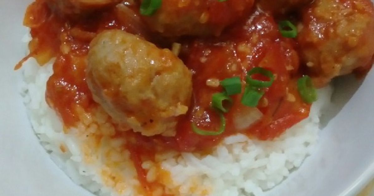 Resep Rice Bowl Bakso Asam Pedas 🇮🇩 oleh Ratna Yunita Sari - Cookpad